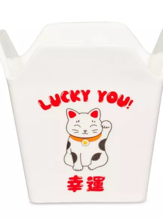 Mad engine Other - MAD Engine White Cat Lucky You Ceramic noodle bowl bundle with Red Accents